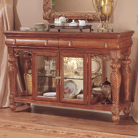 Sideboard with Glass Curio